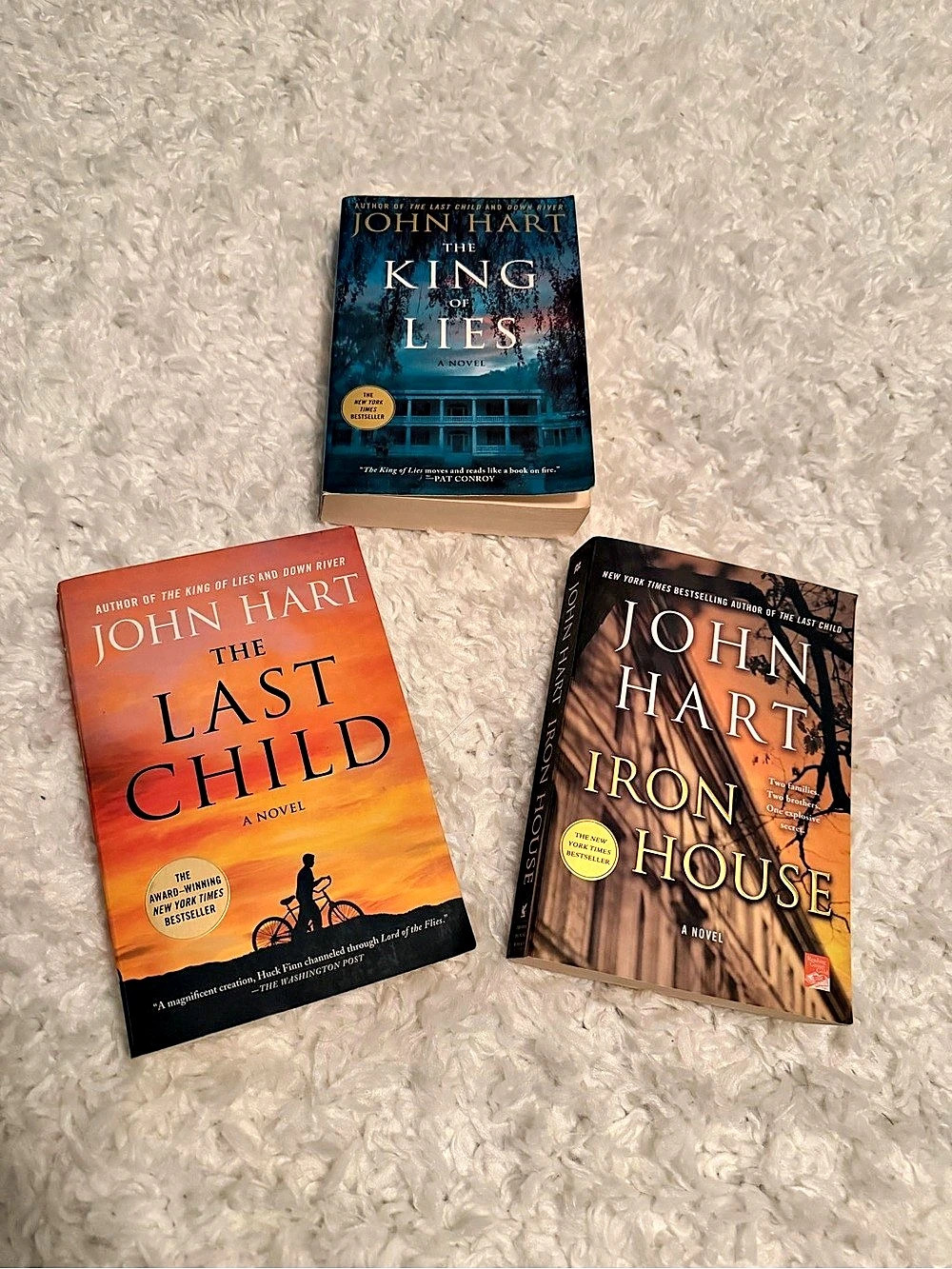John Hart book bundle: The Last Child, Iron House, The King of Lies 3-Book Novel